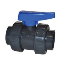 110mm (Waste pipe) Ball Valve (Double Union) Blue