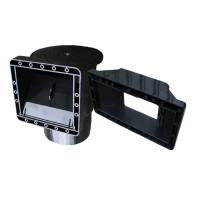 Standard Wide-mouth Black In-wall skimmer SB265 (Liner / Concrete)